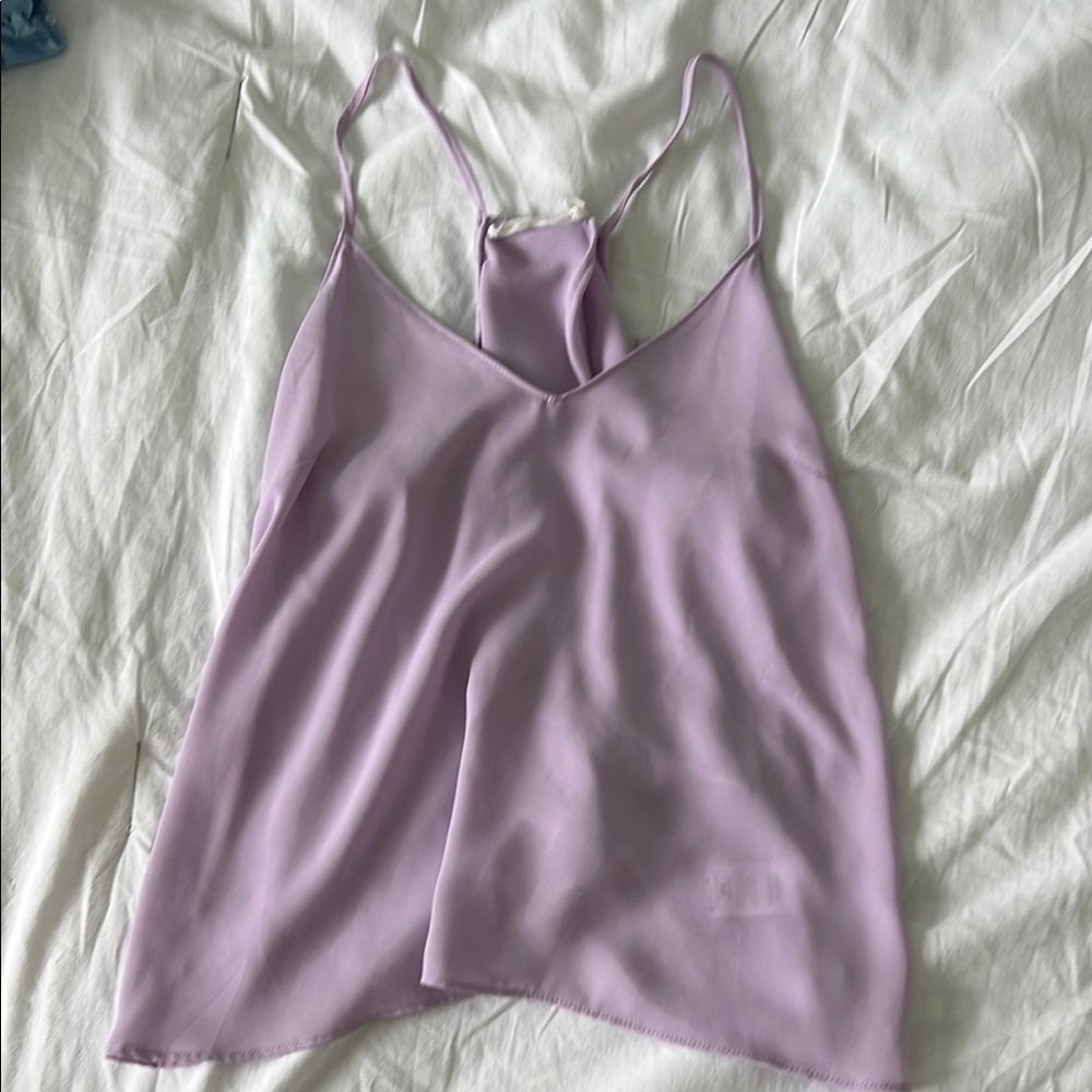 Lush Purple Open Back Tank Top